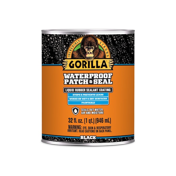 Gorilla Glue Gorilla Black Rubber-Based Liquid Rubber Waterproof Sealer 32 oz 105338 - main